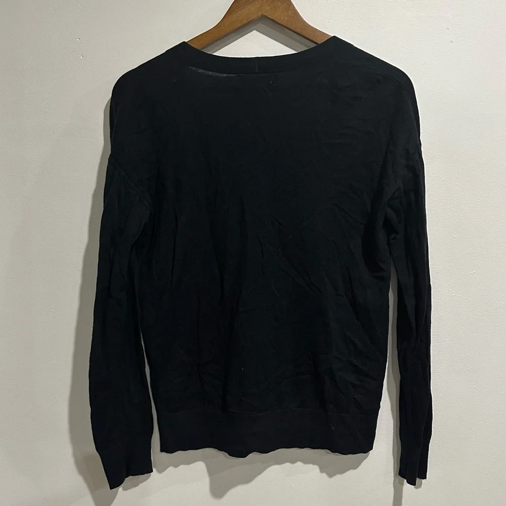 BANANA REPUBLIC Black‎ Forever Sweater Cotton Blend Cardigan Size S - Picture 2 of 5